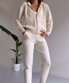 Ensemble en tricot 2 pièces - hoodie tendance et joggings assortis