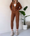 Ensemble en tricot 2 pièces - hoodie tendance et joggings assortis