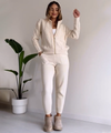 Ensemble en tricot 2 pièces - hoodie tendance et joggings assortis