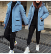 Ensemble parka d'hiver 2 pièces - manteau isolé avec capuche pour femmes