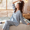 Ensemble pyjama 2 pièces - élégante nuit rayée pour femmes