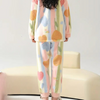 Ensemble pyjama en peluche multicolore - loungewear féminin vitaminé