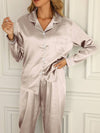 Ensemble pyjama satin 2 pièces - élégance pour dames