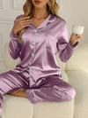 Ensemble pyjama satin 2 pièces - élégance pour dames