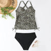 Ensemble tankini imprimé léopard - maillot de bain chic pour femmes