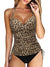 Ensemble tankini imprimé léopard - maillot de bain chic pour femmes