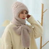 Ensemble tricoté 2 pièces : bonnet et écharpe tendance pour dames