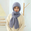Ensemble tricoté 2 pièces : bonnet et écharpe tendance pour dames