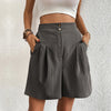Shorts taille haute pour femmes avec plis - élégance décontractée pour vos sorties