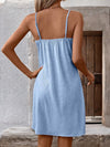 Robe sans manches à boutons - mini robe chic pour femmes