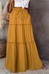 Jupe maxi à volants - jupe élégante pour femme avec taille élastique