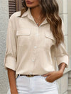 Chemisier léger à boutons pour femmes - style décontracté et polyvalent au quotidien