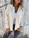 Veste en corduroy - veste zippée légère pour femmes