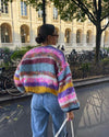 Gilet en tricot - pull ouvert aux couleurs vives pour femmes