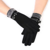 Gants d'hiver - élégants gants doux pour femmes avec bord en fausse fourrure
