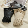 Gants en cuir - main d'hiver élégante et fonctionnelle pour femmes