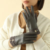 Gants en cuir - main d'hiver élégante et fonctionnelle pour femmes