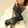 Gants en cuir - main d'hiver élégante et fonctionnelle pour femmes