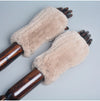 Gants sans doigts en fausse fourrure - tendance et chaleureux pour dames