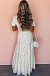 Robe maxi - robe d'été blanche à fleurs pour femmes