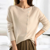 Gilet à boutons - cardigan en tricot doux pour femmes, couche élégante et polyvalente