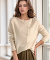 Gilet à boutons - cardigan en tricot doux pour femmes, couche élégante et polyvalente