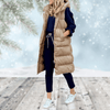 Gilet long matelassé - manteau sans manches pratique pour femmes