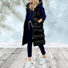 Gilet long matelassé - manteau sans manches pratique pour femmes