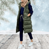 Gilet long matelassé - manteau sans manches pratique pour femmes