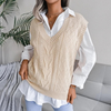 Gilet tricoté - top sans manches chic pour femmes
