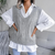 Gilet tricoté - top sans manches chic pour femmes
