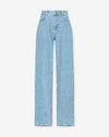 Jeans en denim pailleté taille haute pour femmes - style chic au quotidien