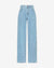 Jeans en denim pailleté taille haute pour femmes - style chic au quotidien