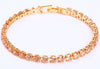 Bracelet de tennis en cristal pour femmes - finition argentée et dorée sophistiquée