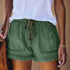 Shorts en denim femme avec taille élastique - style décontracté pour l'été
