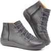 Bottines femme - tendance décontractée à lacets et fermeture éclair, marron - pour le quotidien