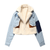 Veste en denim pour femme avec doublure en fourrure - bleu clair, style décontracté pour le quotidien