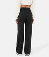 Pantalons larges taille haute pour femmes - tissu doux, coupe décontractée pour un style quotidien