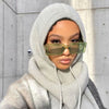 Hoodie balaclava - écharpe à capuche tricotée pour femmes élégantes