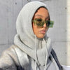 Hoodie balaclava - écharpe à capuche tricotée pour femmes élégantes