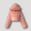 Hoodie cropped en fausse fourrure - veste à zip luxueuse pour femmes