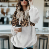 Hoodie en polaire pour femmes - sweat à motifs léopard tendance