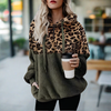 Hoodie en polaire pour femmes - sweat à motifs léopard tendance