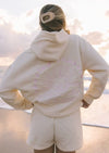 Hoodie - pull à capuche oversize pour femmes avec design d'onde tropicale
