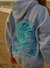 Hoodie - pull à capuche oversize pour femmes avec design d'onde tropicale
