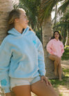Hoodie - pull à capuche oversize pour femmes avec design d'onde tropicale