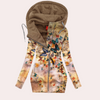 Hoodie zippé floral - sweat-shirt long à la mode pour femmes