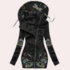 Hoodie zippé floral - sweat-shirt long à la mode pour femmes