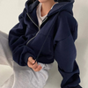 Hoodie zippé oversized - vêtement décontracté pour femmes