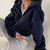 Hoodie zippé oversized - vêtement décontracté pour femmes